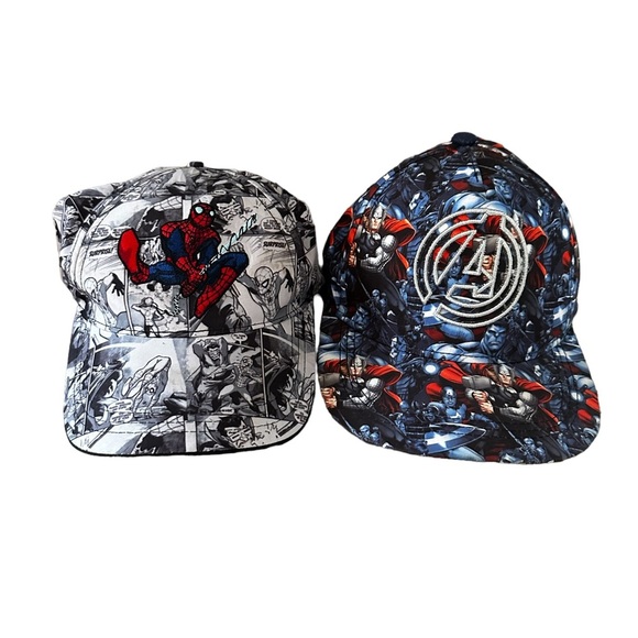 Other - Avengers & Spider-Man 2pk Hats